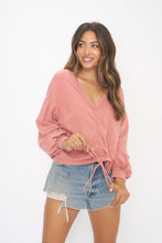 Load image into Gallery viewer, Miki Shirred Reversible Sweatshirt - MW Rose Clay
