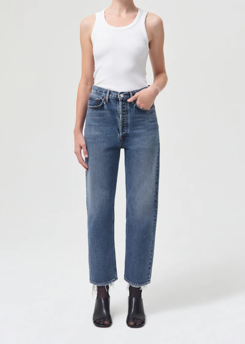 90's Crop Mid-Rise Loose Straight - Oblique