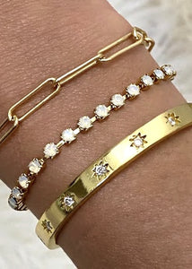 Stars Align Cuff Bracelet - Gold