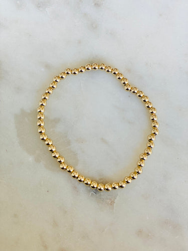 Gold-Filled Beaded Bracelet - 4mm