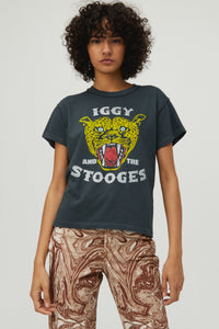 Iggy Pop And The Stooges Reverse GF Tee - Vintage Black