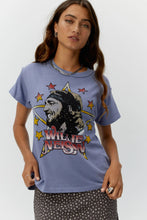 Load image into Gallery viewer, Willie Nelson in Stars Reverse GF Tee - Arctic Haze