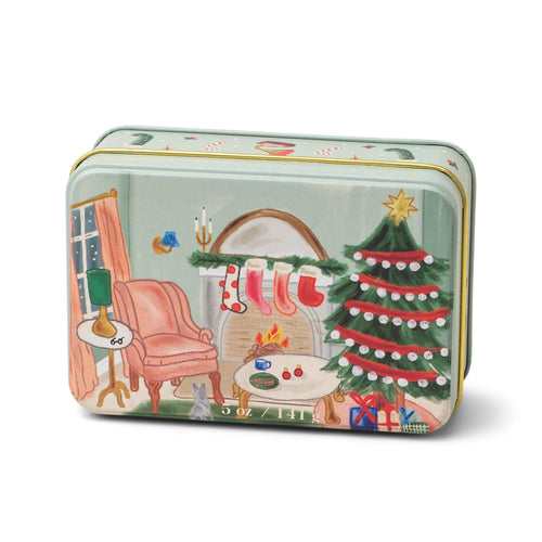 Holiday Tin Candle - Persimmon and Chestnut