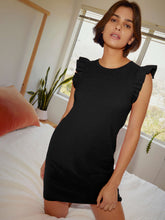 Load image into Gallery viewer, Elliot Fused Ruffle Dress - Jet Black