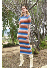 Load image into Gallery viewer, Rhonda Ombre Rib Knit Dress w/Back Cutout - Ombre