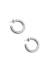 Load image into Gallery viewer, Chunky Hoop Earrings - Silver