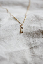 Load image into Gallery viewer, Tiny Pearl Teardrop Necklace - 18k Gold Filled