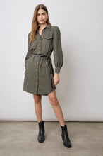 Load image into Gallery viewer, Leona Shirt Dress - Hunter Green