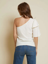 Load image into Gallery viewer, Lida One Shoulder Party Tee - Off White