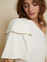 Load image into Gallery viewer, Lida One Shoulder Party Tee - Off White