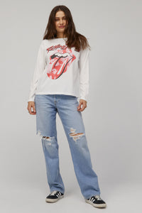 Rolling Stones Band Lick Crew - Bleach White