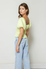 Load image into Gallery viewer, Karlie Smocked Blouse - Yellow