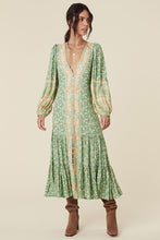 Load image into Gallery viewer, Madame Peacock Button Through Gown - Emerald