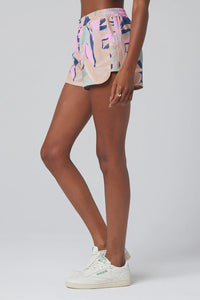 Pull On Tropical Short - Pink/Sand