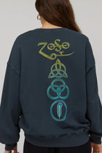Load image into Gallery viewer, Led Zeppelin Zoso Oversized Crew - Vintage Black