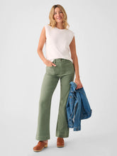 Load image into Gallery viewer, Stretch Terry Wide Leg Pant - Sea Spray
