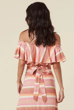 Load image into Gallery viewer, Carnival Off the Shoulder Top- Sherbert Stripe