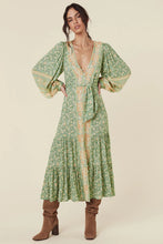 Load image into Gallery viewer, Madame Peacock Button Through Gown - Emerald