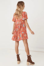 Load image into Gallery viewer, Meadowland Flutter Sleeve Mini Dress - Poppy