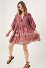 Load image into Gallery viewer, Utopia Tunic Mini Dress - Berry