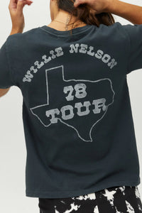 Willie Nelson On The Road '78 Tour Tee - Vintage Black