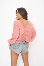 Load image into Gallery viewer, Miki Shirred Reversible Sweatshirt - MW Rose Clay
