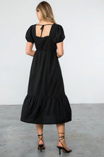 Load image into Gallery viewer, Puff Sleeve Midi Dress - Black