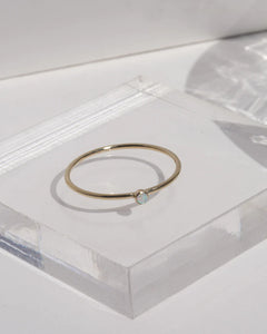 Dia Opal Ring - 14k Gold Filled