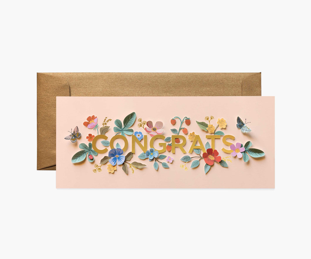 Floral Cut Out Congrats Card