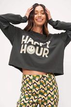 Load image into Gallery viewer, Happy Hour Desert Wash Sweatshirt - DW Black