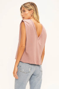 Lexi Exaggerated Shoulder Tank - More Colors