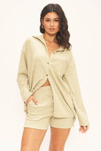 Load image into Gallery viewer, Lonnie Button Front Rib Longsleeve - Martini Olive