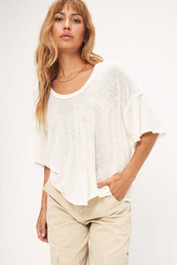 Moments Textured Tee - Ivory