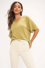 Load image into Gallery viewer, Shaw Notch Neck Vintage Wash Tee - Martini Olive