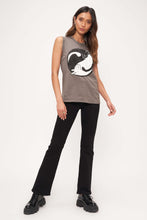 Load image into Gallery viewer, Yin Yang Cats Distressed Tank - Graphite